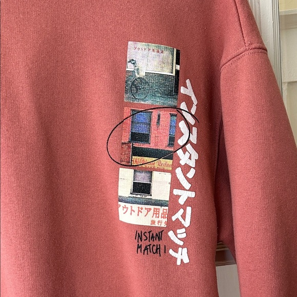 Zara Kids Rust Hoodie with Graphic Detail - Picture 3 of 11